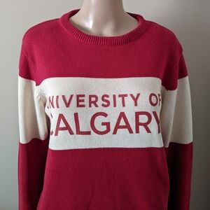 University Calgary Knit Crewneck Sweater, Men's Small